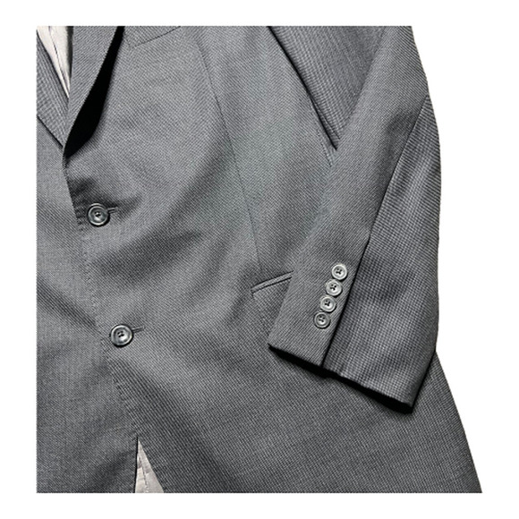 J. Hilburn Vitale Barberis Canonico Wool Tailored Fit Blazer Gray Mens Size 42R - Picture 2 of 11